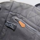 HERMES Fourre Tout PM Hand Bag Canvas Gray Silver Auth BAZ508-20