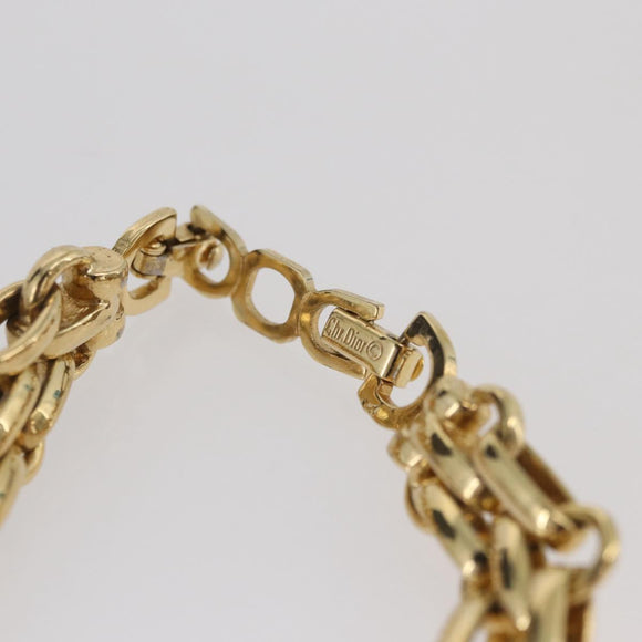 Christian Dior Necklace metal Gold Tone Auth BAZ515V