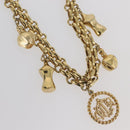 Christian Dior Necklace metal Gold Tone Auth BAZ515V-4