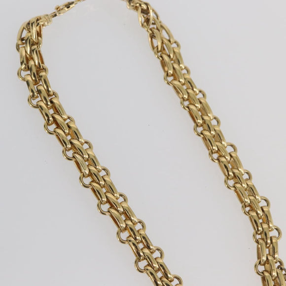Christian Dior Necklace metal Gold Tone Auth BAZ515V