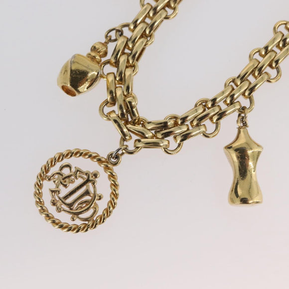Christian Dior Necklace metal Gold Tone Auth BAZ515V