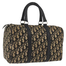 Christian Dior Trotter Canvas Boston Bag Black Silver Auth BAZ516-1