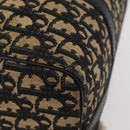 Christian Dior Trotter Canvas Boston Bag Black Silver Auth BAZ516-13