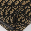 Christian Dior Trotter Canvas Boston Bag Black Silver Auth BAZ516-14