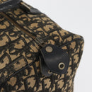 Christian Dior Trotter Canvas Boston Bag Black Silver Auth BAZ516-15