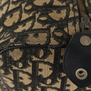 Christian Dior Trotter Canvas Boston Bag Black Silver Auth BAZ516-6