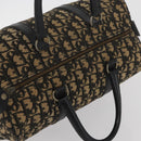 Christian Dior Trotter Canvas Boston Bag Black Silver Auth BAZ516-7