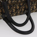 Christian Dior Trotter Canvas Boston Bag Black Silver Auth BAZ516-8