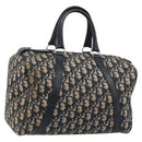 Christian Dior Trotter Canvas Boston Bag Navy Silver Auth BAZ517-1
