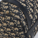 Christian Dior Trotter Canvas Boston Bag Navy Silver Auth BAZ517-14