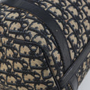 Christian Dior Trotter Canvas Boston Bag Navy Silver Auth BAZ517-16
