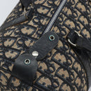 Christian Dior Trotter Canvas Boston Bag Navy Silver Auth BAZ517-10