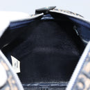 Christian Dior Trotter Canvas Boston Bag Navy Silver Auth BAZ517-18