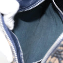 Christian Dior Trotter Canvas Boston Bag Navy Silver Auth BAZ517-12