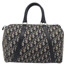 Christian Dior Trotter Canvas Boston Bag Navy Silver Auth BAZ517-2