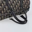 Christian Dior Trotter Canvas Boston Bag Navy Silver Auth BAZ517-7