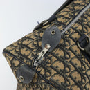 Christian Dior Trotter Canvas Boston Bag Navy Silver Auth BAZ518-14