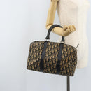 Christian Dior Trotter Canvas Boston Bag Navy Silver Auth BAZ518-20