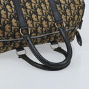 Christian Dior Trotter Canvas Boston Bag Navy Silver Auth BAZ518-7