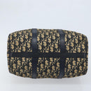 Christian Dior Trotter Canvas Boston Bag Navy Silver Auth BAZ518-9