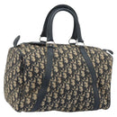 Christian Dior Trotter Canvas Boston Bag Navy Silver Auth BAZ519-1