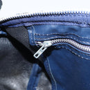 Christian Dior Trotter Canvas Boston Bag Navy Silver Auth BAZ519-19