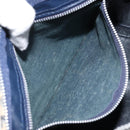 Christian Dior Trotter Canvas Boston Bag Navy Silver Auth BAZ519-20