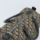 Christian Dior Trotter Canvas Boston Bag Navy Silver Auth BAZ519-6