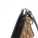 Christian Dior Trotter Canvas Shoulder Bag Brown Gold Auth BAZ520-11