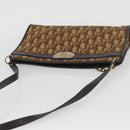 Christian Dior Trotter Canvas Shoulder Bag Brown Gold Auth BAZ520-6