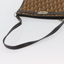 Christian Dior Trotter Canvas Shoulder Bag Brown Gold Auth BAZ520-7