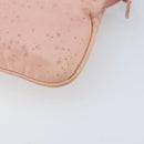 FENDI Mamma Bucket Shoulder Bag Leather Pink Silver Auth BAZ529-15