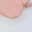 FENDI Mamma Bucket Shoulder Bag Leather Pink Silver Auth BAZ529-17