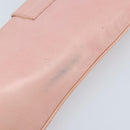 FENDI Mamma Bucket Shoulder Bag Leather Pink Silver Auth BAZ529-9