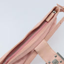 FENDI Mamma Bucket Shoulder Bag Leather Pink Silver Auth BAZ529-22