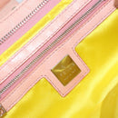 FENDI Mamma Bucket Shoulder Bag Leather Pink Silver Auth BAZ529-24