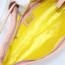 FENDI Mamma Bucket Shoulder Bag Leather Pink Silver Auth BAZ529-11