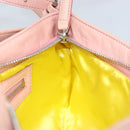 FENDI Mamma Bucket Shoulder Bag Leather Pink Silver Auth BAZ529-25