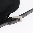 FENDI Mamma Baguette Shoulder Bag Nylon Black Silver Auth BAZ531-17