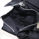 FENDI Mamma Baguette Shoulder Bag Nylon Black Silver Auth BAZ531-24