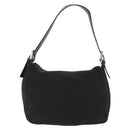 FENDI Mamma Baguette Shoulder Bag Nylon Black Silver Auth BAZ531-2
