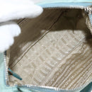PRADA Shoulder Bag Nylon Leather Light Blue Silver Auth BAZ537-11