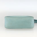 PRADA Shoulder Bag Nylon Leather Light Blue Silver Auth BAZ537-5