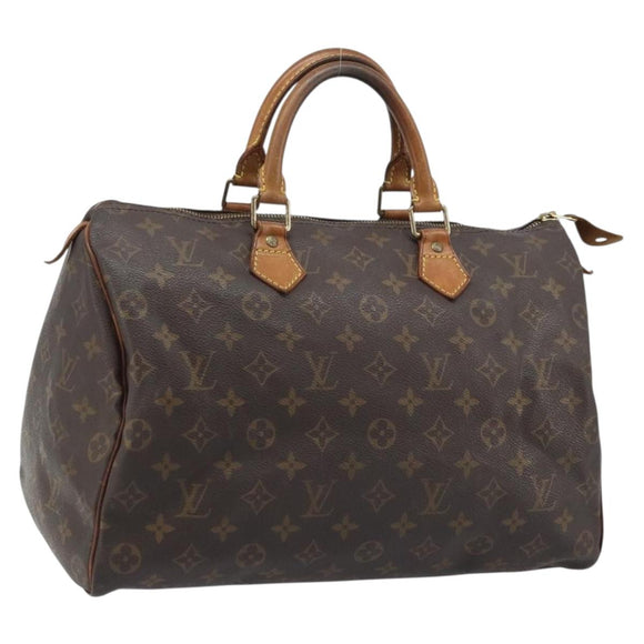 LOUIS VUITTON Monogram Speedy 35 Hand Bag M41524 LV Auth BAZ541