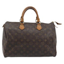 LOUIS VUITTON Monogram Speedy 35 Hand Bag M41524 LV Auth BAZ541-13