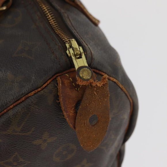 LOUIS VUITTON Monogram Speedy 30 Hand Bag M41526 LV Auth BAZ542