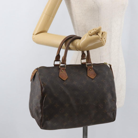 LOUIS VUITTON Monogram Speedy 30 Hand Bag M41526 LV Auth BAZ542