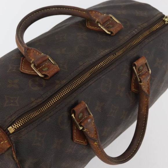 LOUIS VUITTON Monogram Speedy 30 Hand Bag M41526 LV Auth BAZ542