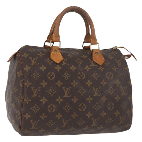 LOUIS VUITTON Monogram Speedy 30 Hand Bag M41526 LV Auth BAZ543