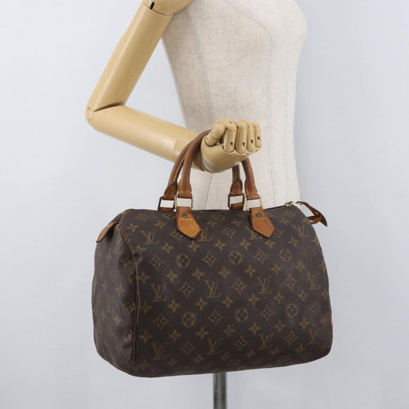 LOUIS VUITTON Monogram Speedy 30 Hand Bag M41526 LV Auth BAZ543